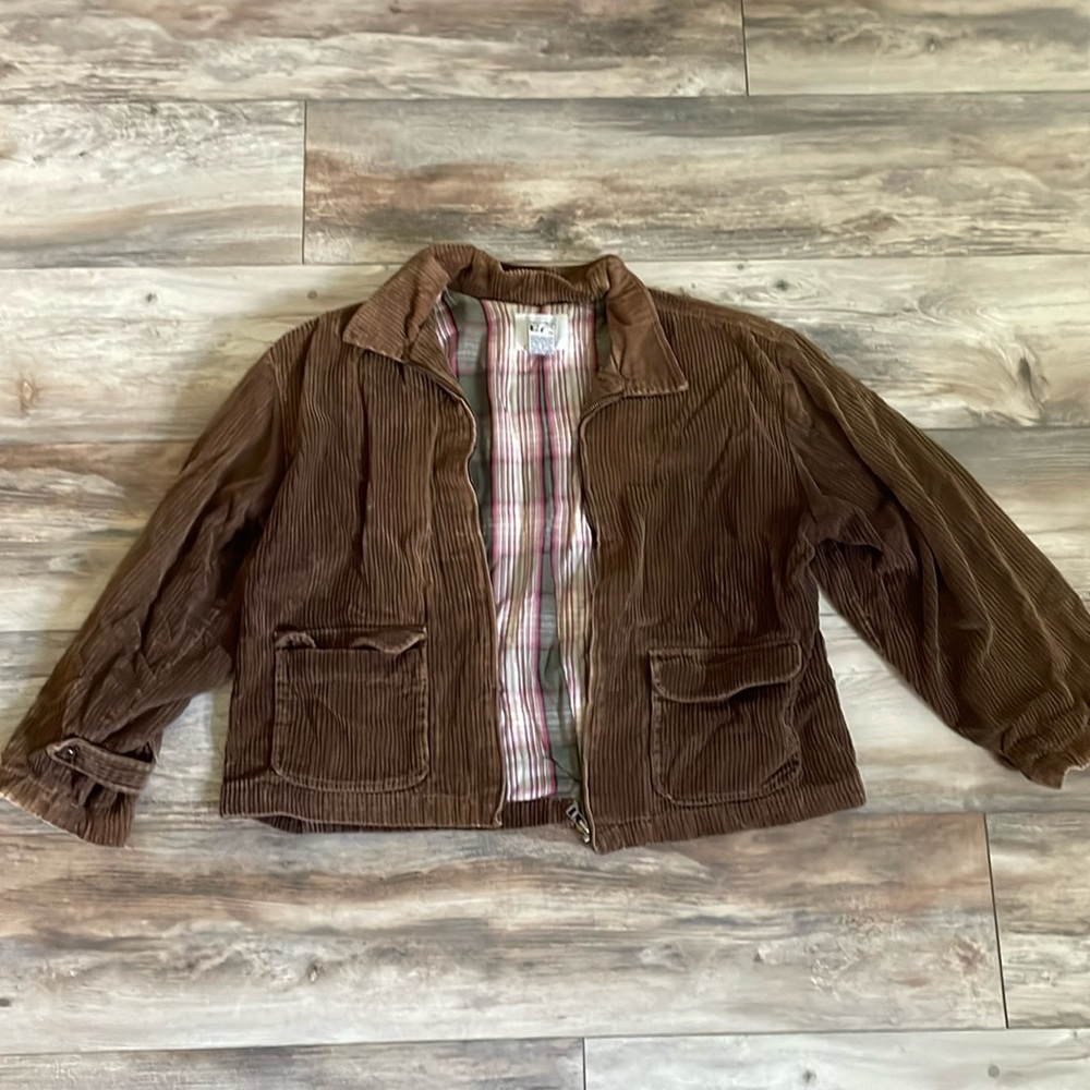 Corduroy and plaid jacket